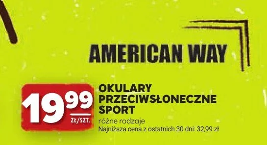 Okulary przeciwsłoneczne Sport American Way promocja w Stokrotka