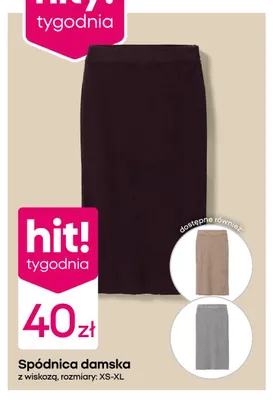Spódnica damska z wiskozą promocja w Pepco