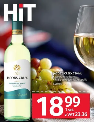 Wino JACOB'S CREEK 750 ML promocja w Selgros