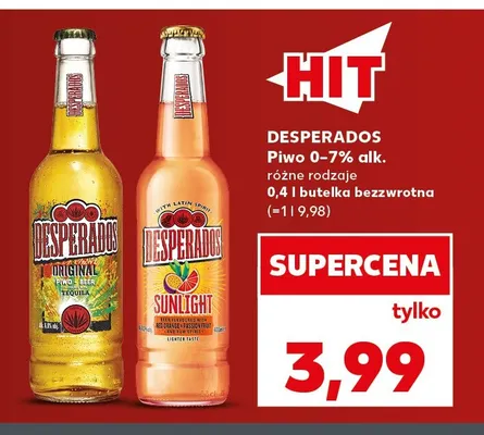 Piwo Desperados Sunlight promocja w Kaufland