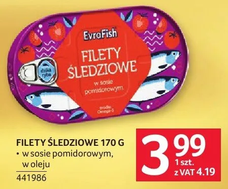 Filety śledziowe EyroFish 170 g promocja w Selgros
