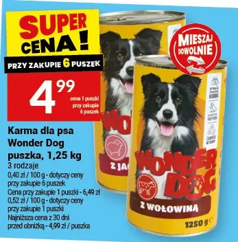 Karma dla psa Wonder Dog puszka, 1,25 kg promocja w Twój Market