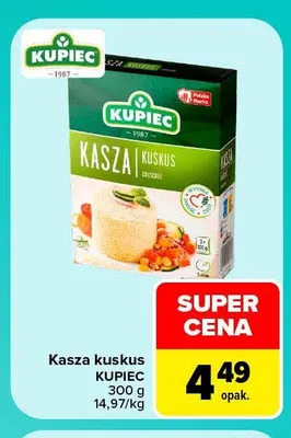 Kasza kuskus Kupiec promocja w Carrefour Market