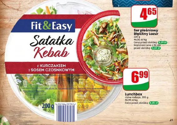 Sałatka Lunchbox Kebab Fit & Easy promocja w Dino