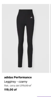 Legginsy adidas Performance czarne promocja w Lounge by Zalando