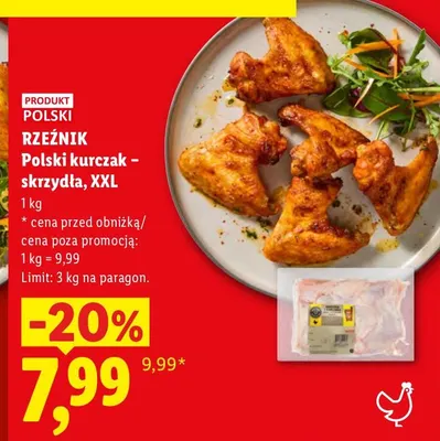 Polski kurczak skrzydła XXL Rzeźnik promocja w Lidl
