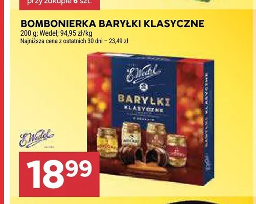 Bombonierka Baryłki Klasyczne Wedel promocja w Stokrotka