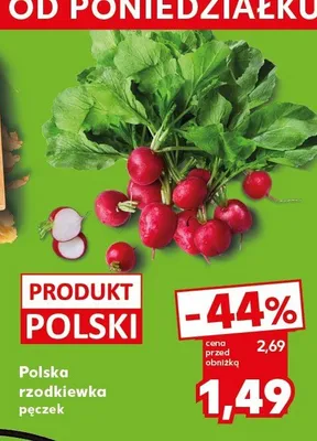 Rzodkiewka polska promocja w Kaufland