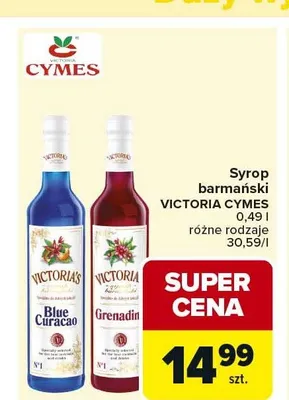 Syrop barmański VICTORIA CYMES Grenadine promocja w Carrefour