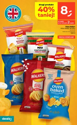 Chipsy Walkers MAX Portuguese Chorizo & Onion promocja w Dealz