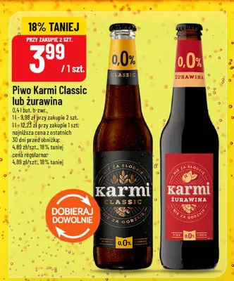 Piwo bezalkoholowe Karmi Classic promocja w POLOmarket
