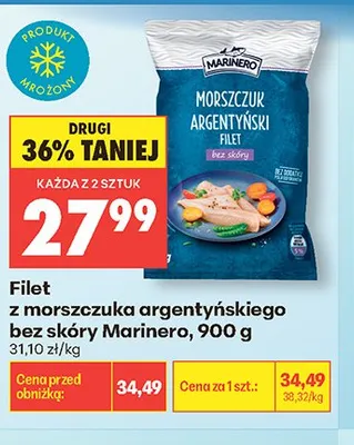 Filet z morszczuka argentyńskiego bez skóry Marinero promocja w Biedronka