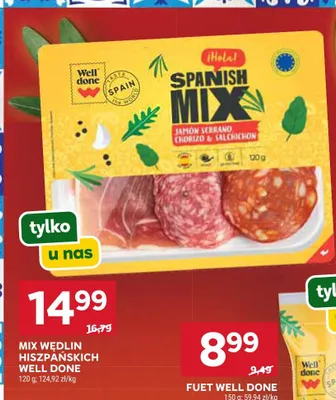 Mix wędlin hiszpańskich Well Done promocja w Stokrotka