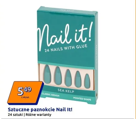 Sztuczne paznokcie 24 sztuki promocja w Action