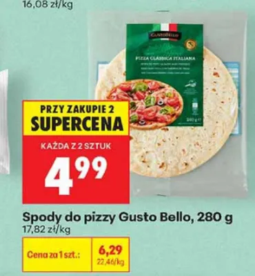 Spody do pizzy Gusto Bello promocja w Biedronka