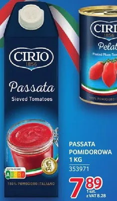 Passata pomidorowa Cirio 353971 promocja w Selgros