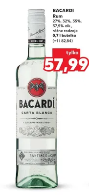 Rum BACARDI 27%, 32%, 35%, 37,5% alk. promocja w Kaufland