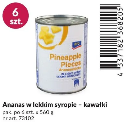 Ananas w lekkim syropie - kawałki promocja w Makro