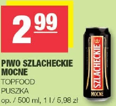 Piwo szlacheckie mocne promocja w SPAR