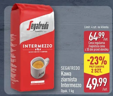Kawa ziarnista Intermezzo promocja w Aldi
