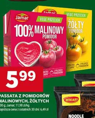 Passata z pomidorów żółtych Jamar promocja w Stokrotka