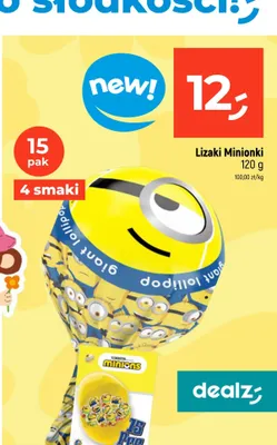 Lizaki Minionki 15-pak 4 smaki promocja w Dealz