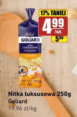 Makaron nitka luksusowa Goliard promocja w API Market