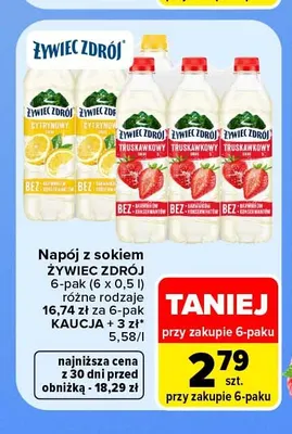 Napój z sokiem Żywiec Zdrój 6-pak promocja w Carrefour Market
