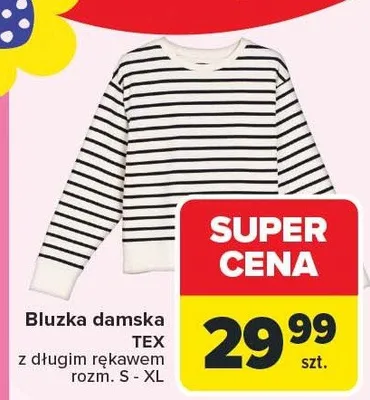 Bluzka damska TEX z długim rękawem promocja w Carrefour