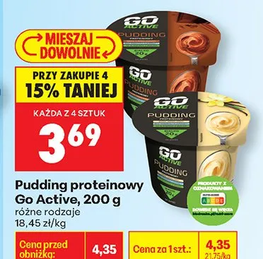 Pudding proteinowy, różne rodzaje promocja w Biedronka