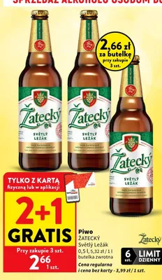 Piwo Žatecký Světlý Ležák promocja w Intermarche