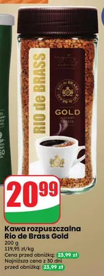 Kawa rozpuszczalna Rio de Brass Gold promocja w Dino