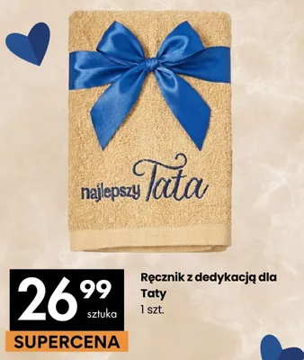 Ręcznik z dedykacją dla Taty promocja w Delikatesy Centrum