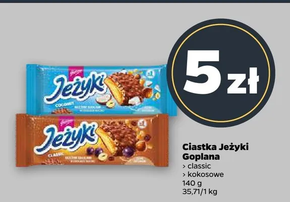 Ciastka Jeżyki classic Goplana promocja w Netto