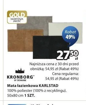 Mata łazienkowa Kronborg Karlstad promocja w Jysk