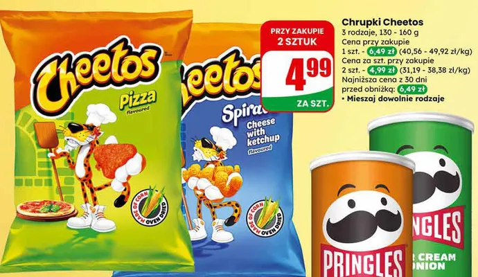 Chipsy 2 rodzaje promocja w Dino