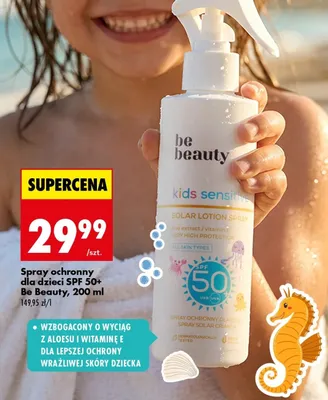 Spray do opalania dla dzieci SPF 50+ Be Beauty promocja w Biedronka