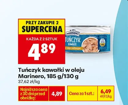 Tuńczyk kawałki w oleju Marinero promocja w Biedronka