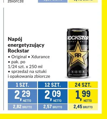 Napój energetyzujący Rockstar promocja w Makro