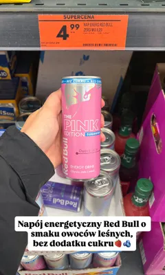Napój energetyczny Red Bull The Pink Edition Sugarfree Owoce Leśne promocja w Biedronka