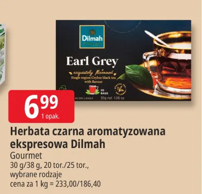 Herbata czarna aromatyzowana ekspresowa Dilmah Gourmet promocja w Leclerc