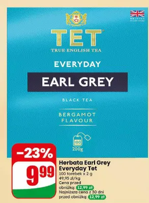Herbata czarna Earl Grey Everyday Tet promocja w Dino