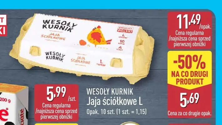 Jajka kurze ściółkowe L Wesoły Kurnik promocja w Aldi