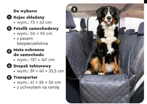 Akcesoria dla zwierząt - mata ochronna do samochodu promocja w Biedronka