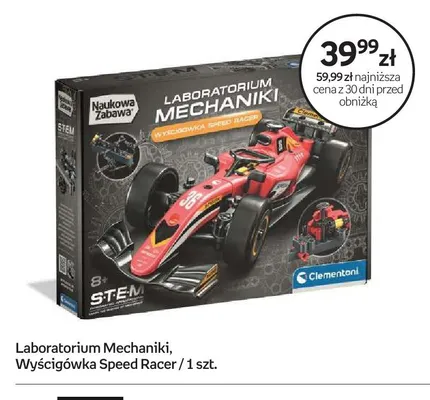 Laboratorium Mechaniki Wyścigówka Speed Racer Clementoni promocja w Empik