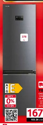 Chłodziarko-zamrażarka GR-RB500WE-PMJ Toshiba promocja w Selgros