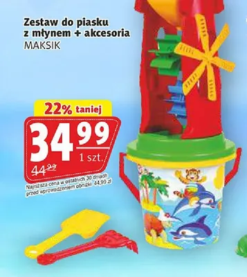 Zestaw do piasku z młynem + akcesoria MAKSIK promocja w Prim Market