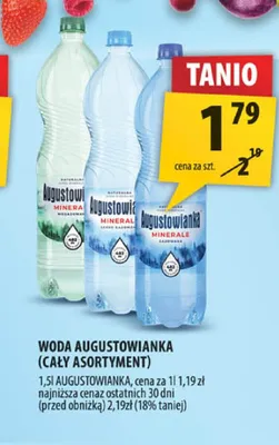 Woda mineralna niegazowana Augustowianka promocja w Arhelan