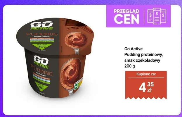 Pudding proteinowy Go Active smak czekoladowy promocja w Biedronka