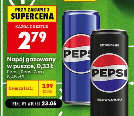 Napój gazowany Pepsi promocja w Biedronka